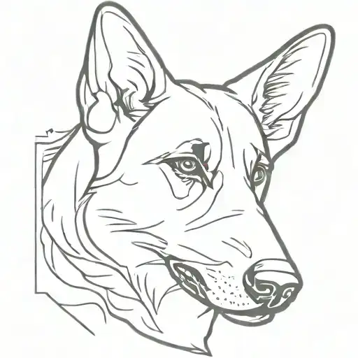 german shepherd dog tattoo design idea