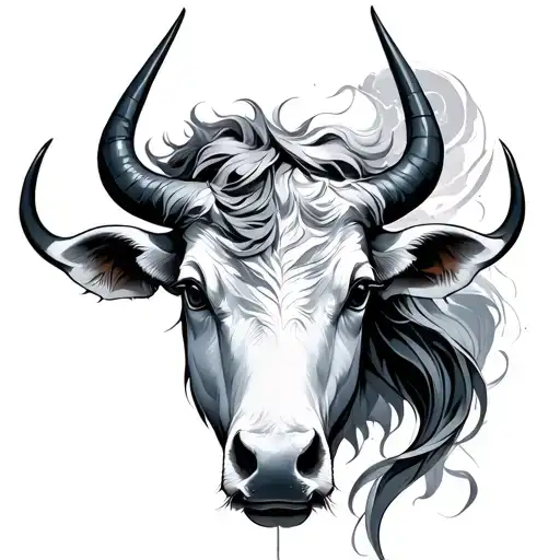 Combined Taurus And Aquarius tattoo design idea