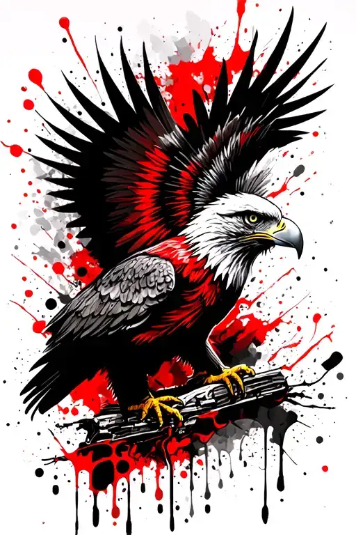Mexican eagle tattoo design idea