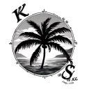Key West Coordinates tattoo design idea