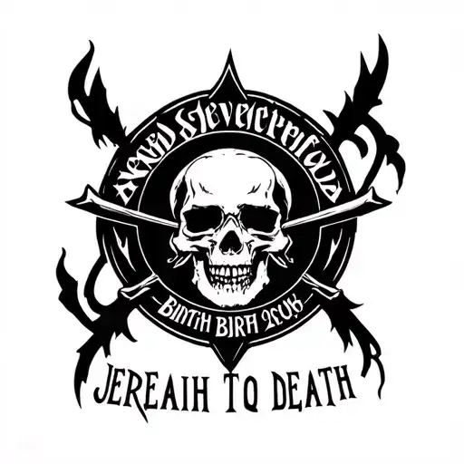 Jeremiah birth to death date with avenged sevenfold band logo forarm tattoo tattoo design idea