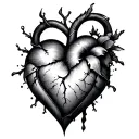 cold heart  tattoo design idea