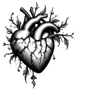 cold heart  tattoo design idea