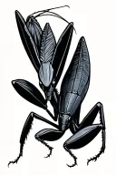 preying mantis tattoo design idea