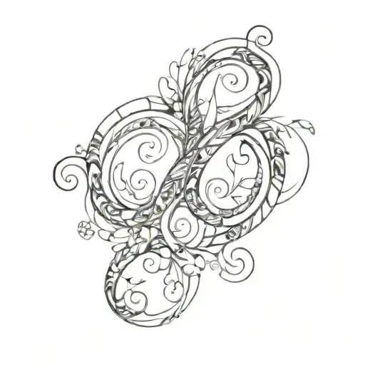 Infinity symbol merged with question mark  tattoo design idea