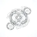 Infinity symbol merged with question mark  tattoo design idea