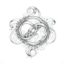 Infinity symbol merged with question mark  tattoo design idea