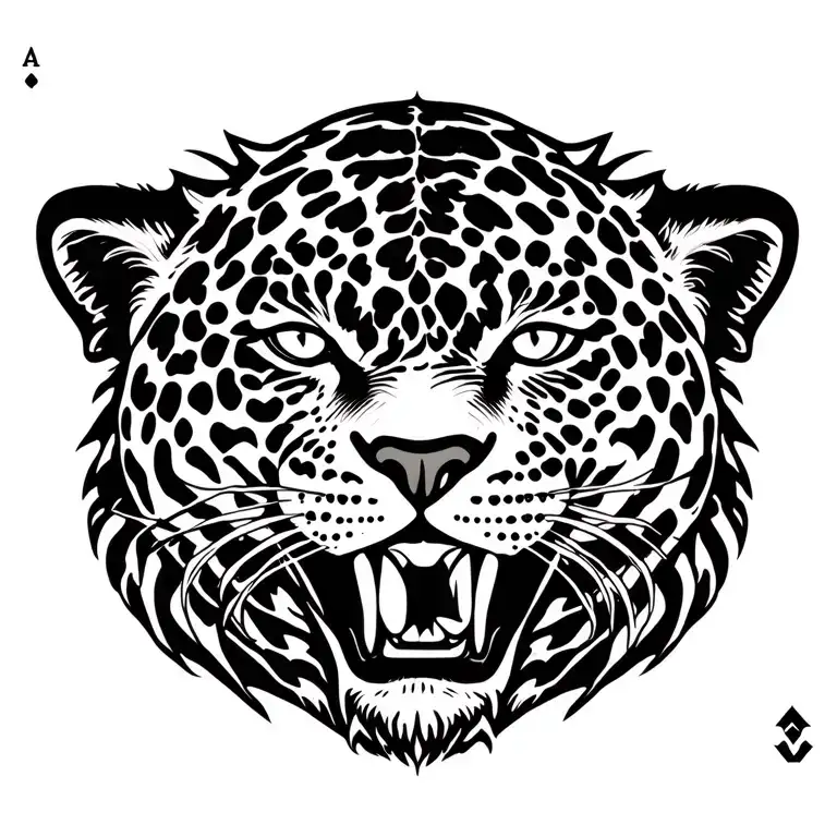 ace and jaguar warrior tattoo design idea
