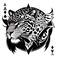 ace and jaguar warrior tattoo design idea
