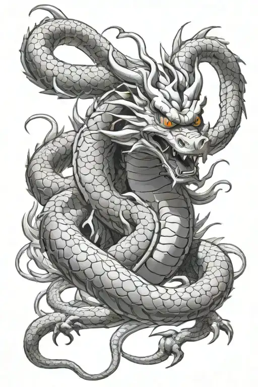 Shenron from Dragon Ball Z tattoo design idea