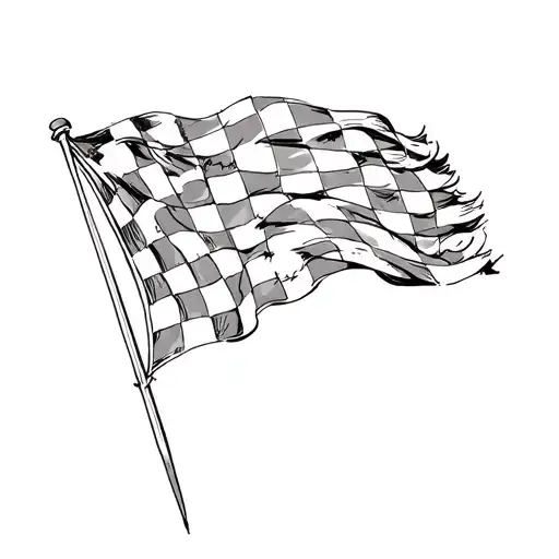  checkered flag tattoo design idea