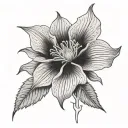 Clematis pixie flower tattoo design idea