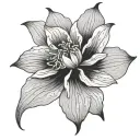 Clematis pixie flower tattoo design idea