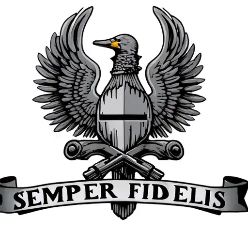 "Semper Fidelis " the phrase "Semper Fidelis" tattoo design idea