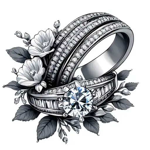 Wedding Ring tattoo design idea