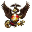 US Marine Corps emblem tattoo design idea