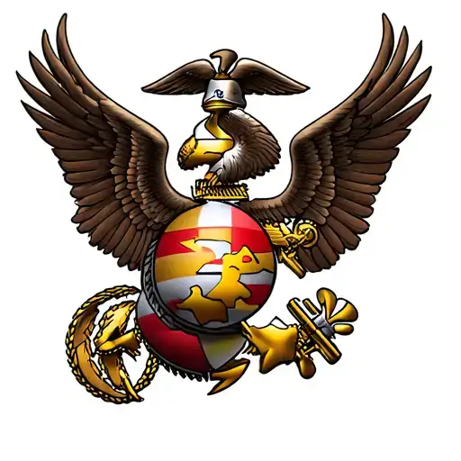 US Marine Corps emblem tattoo design idea