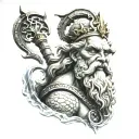 King Neptune tattoo design idea