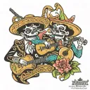 mariachi band tattoo design idea