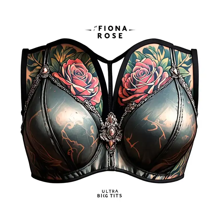 "FIONA ROSE" metal bra big_tits tattoo design idea