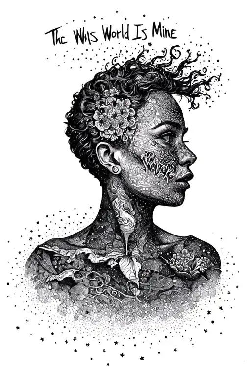 the world is mine tattoo design idea