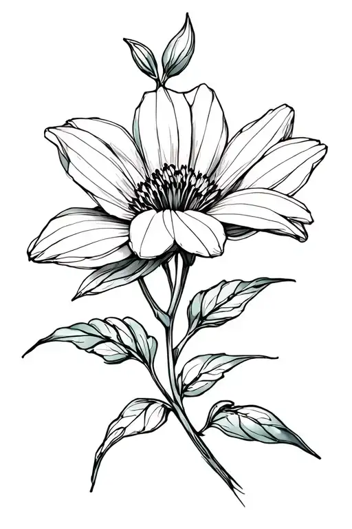 September Birth Flower, October birth flower, April birth flower, June birth flower, July birth flower, geometric tattoo design idea
