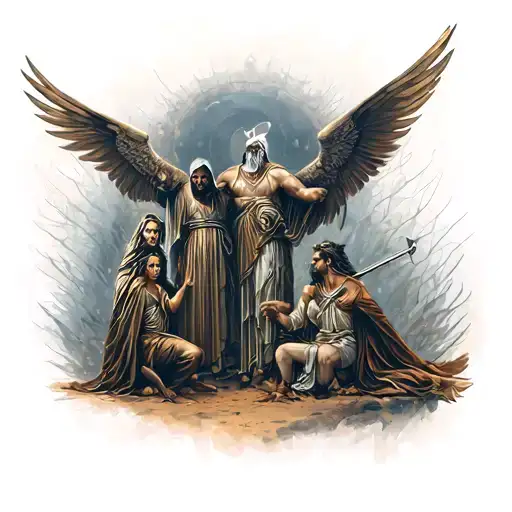 Battle worthy tomb family, strength, honor son born tattoo design idea