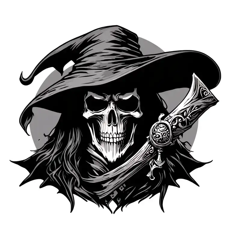 Spanish grim reaper tattoo design idea