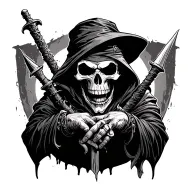 Spanish grim reaper tattoo design idea