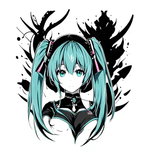Hatsune Miku tattoo design idea