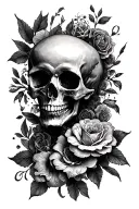 Memento Vivere Memento Mori Sablier tattoo design idea