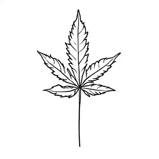 Pot Leaf tattoo design idea