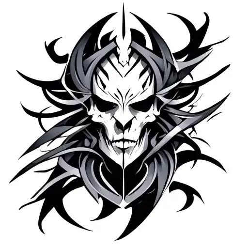 cybersiglism tatto thick lines tribal like tattoo design idea