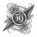 1963 written roman numbers tattoo design idea