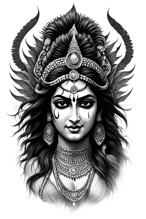 shiva kali tattoo design idea