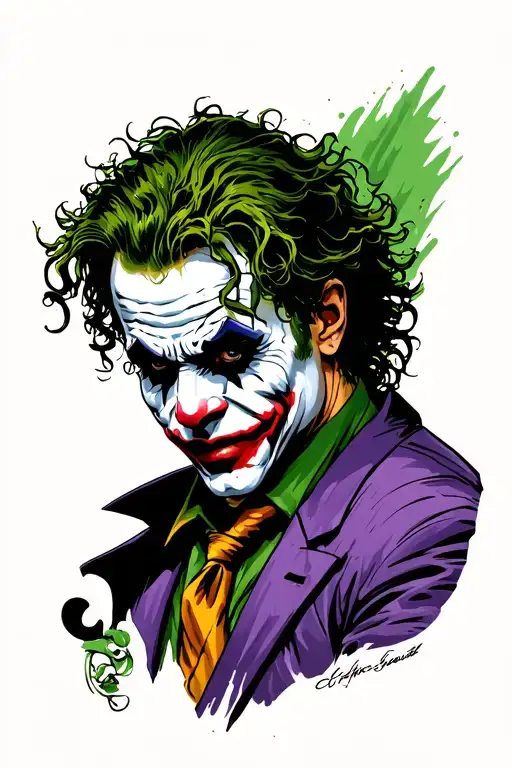 joker heath ledger tattoo design idea