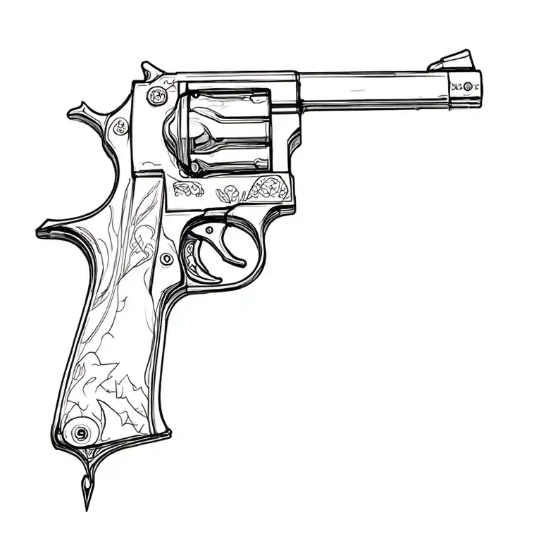 gun tattoo design idea
