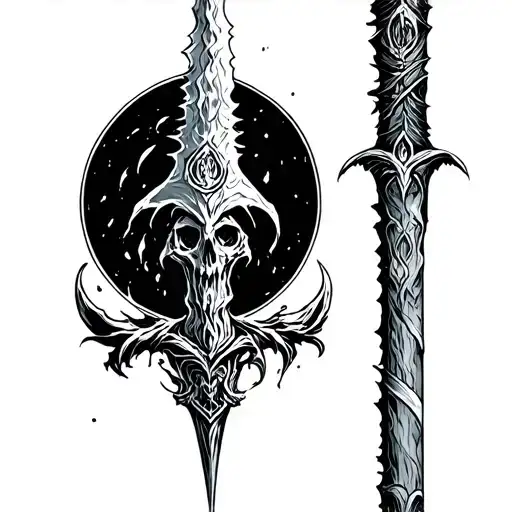 Elder Wand tattoo design idea