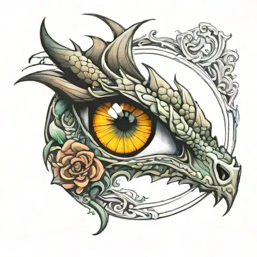 dragon eye tattoo design idea