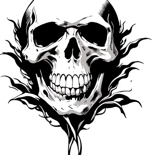 comic book character Constantine sleeve skull symbols tattoo design idea