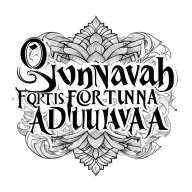 Create a tattoo with the words "Om Namah shivaya" in the style of the john wick tattoo of "Fortis Fortuna Adiuvat" tattoo design idea