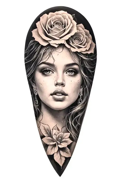 "Stacie Rose Andrews - 11.25.24" name written tattoo design idea