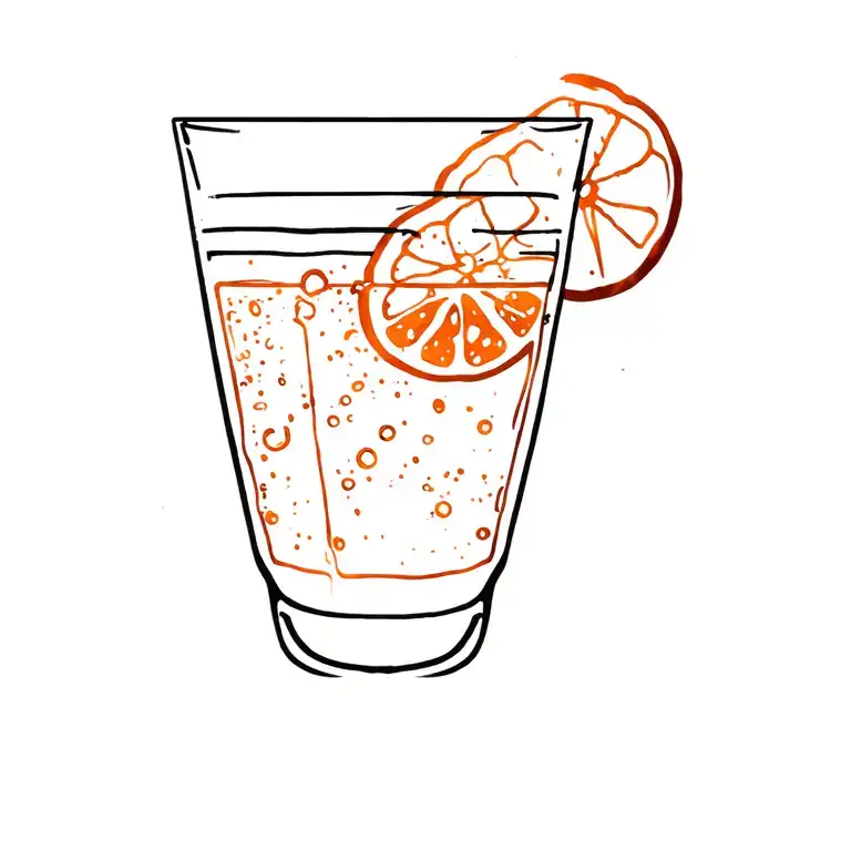 aperol spritz tattoo design idea