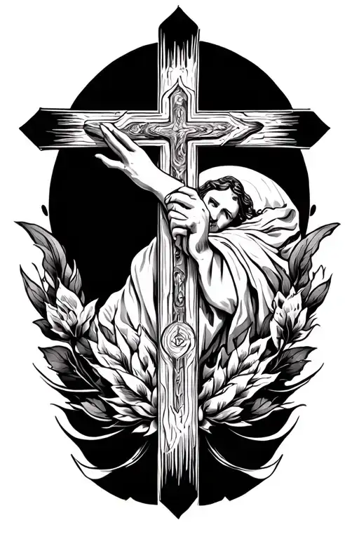christianity forearm tattoo design idea