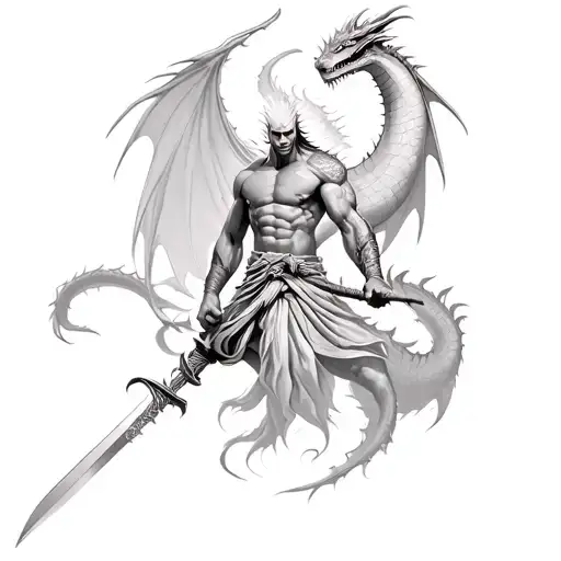 Berserk Guts wielding the Dragon Slayer tattoo design idea