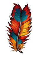 Turkey Feather tattoo design idea