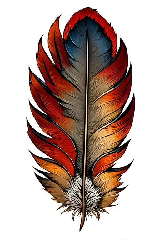 Turkey Feather tattoo design idea
