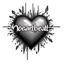 Name Heartbeat tattoo design idea