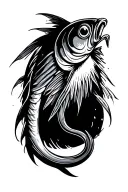 fishing hook tattoo design idea