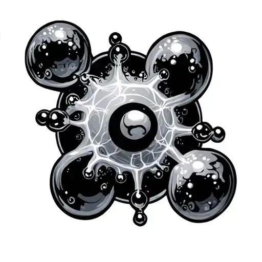 Dmt Molecule tattoo design idea